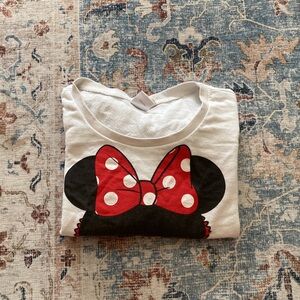 ♥️ Disney Minnie cupcake cropped super cute crewneck top cotton soft rare